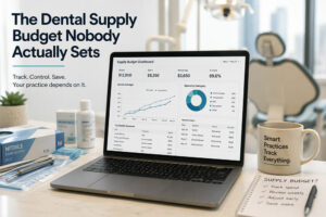 A dental practice tracking supply spend against budget in real time