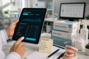 Usage-based reordering suggesting what to reorder from a practice's own consumption data